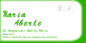 maria aberle business card