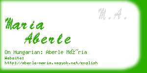 maria aberle business card
